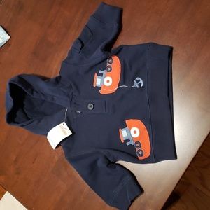 Gymboree size 3-6 mos Navy blue pull over hoodie. NWT.